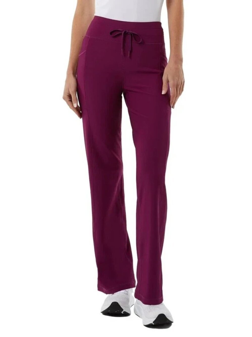 NEW 32 Degrees Cool Women's XS Active Flare Pants Purple Ribbed High Waist